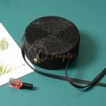 Sac Rond en Paille Noir